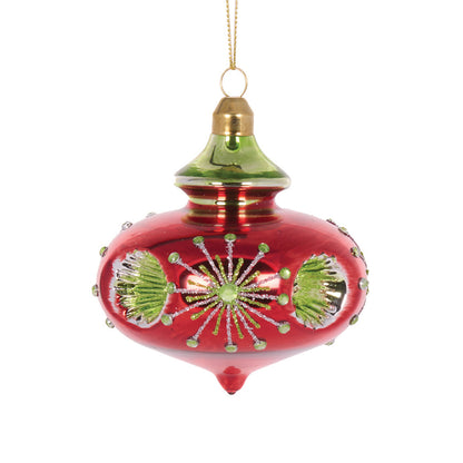Retro Red Vintage Finial Bauble