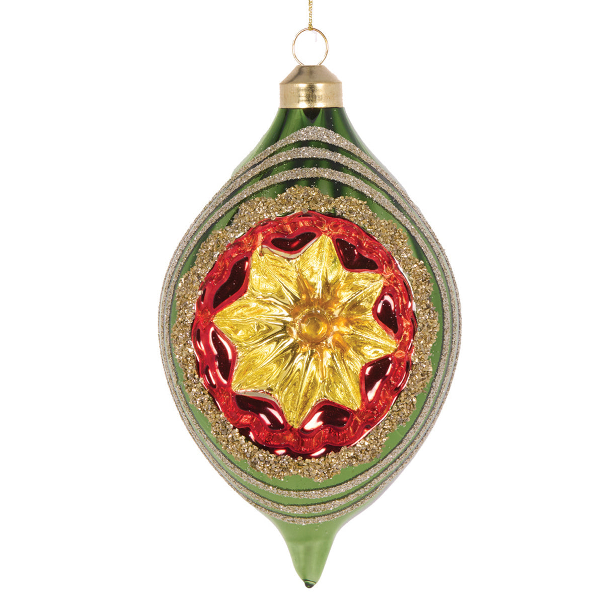 RETRO GREEN VINTAGE DROP BAUBLE