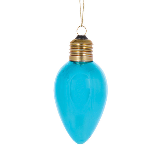 RETRO BLUE BULB ORNAMENT