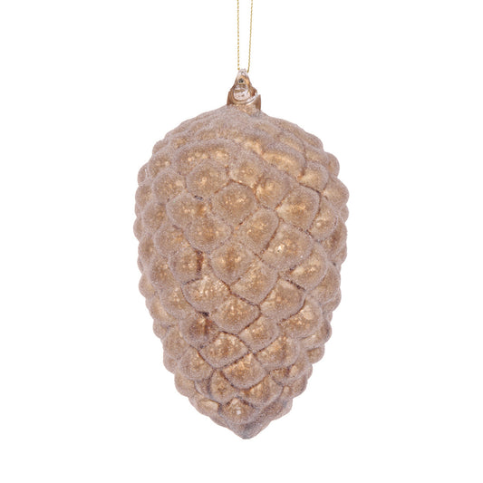 SNOWY PINECONE BAUBLE