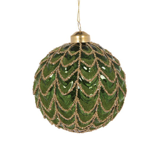 GREEN PLEATED BAUBLE