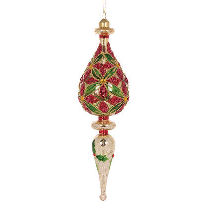 TRADITIONAL BEADED FLORAL FINIAL