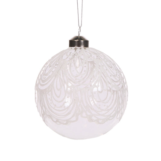 CLEAR PIPED LACE BAUBLE