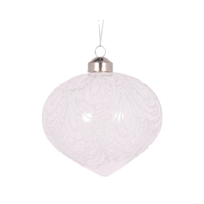 Clear Piped Lace Onion Bauble
