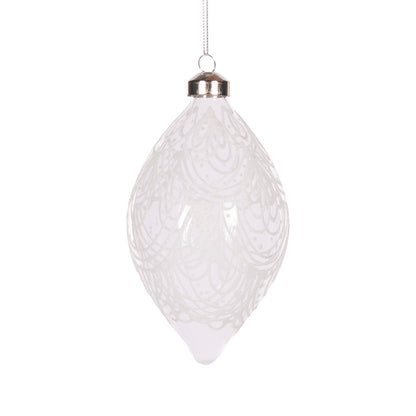 Clear Piped Lace Drop Bauble