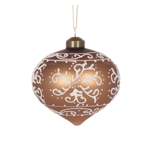 PIPED GINGERBREAD ONION BAUBLE