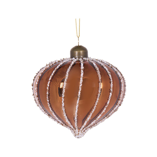 HIGH SHINE COPPER BEADED ONION BAUBLE