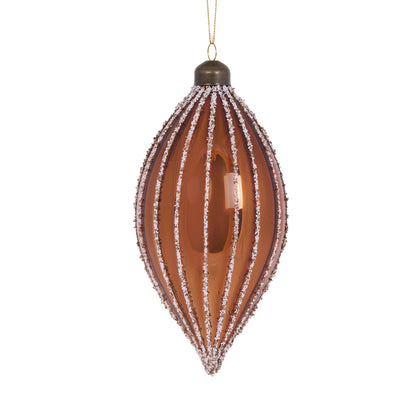 HIGH SHINE COPPER BEADED DROP BAUBLE