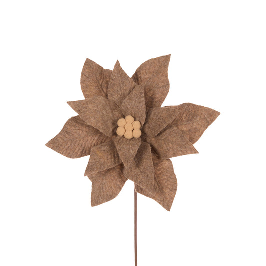 TAUPE VELOUR POINSETTIA