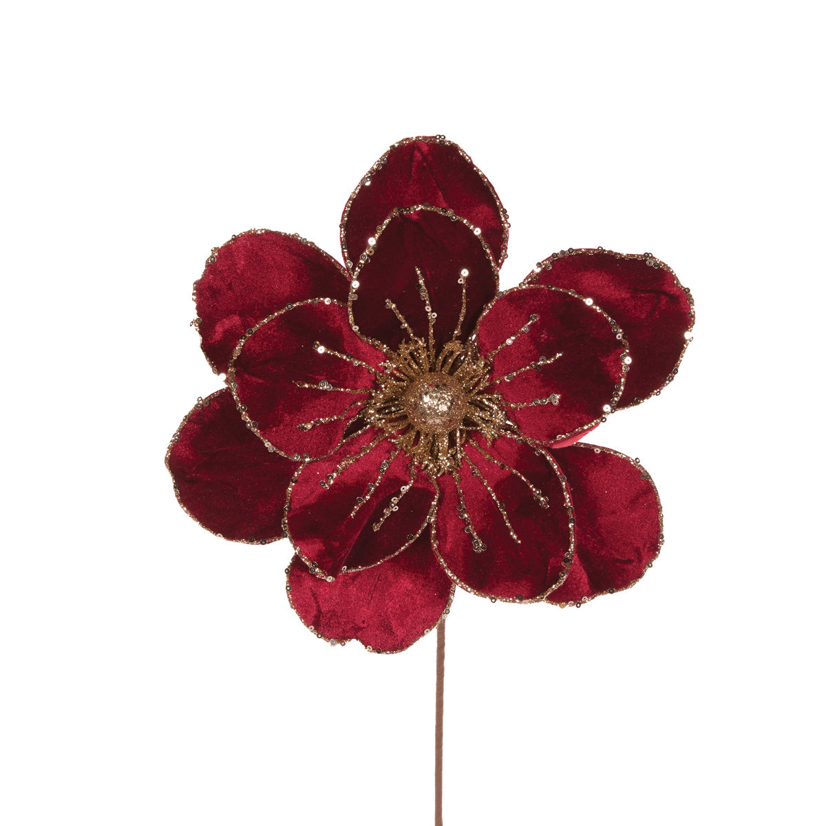 MEDIUM BURGUNDY VELOUR MAGNOLIA