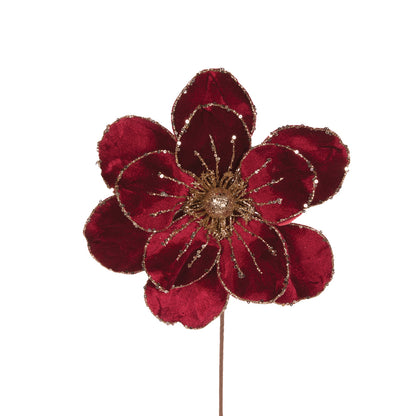 Medium Burgundy Velour Magnolia