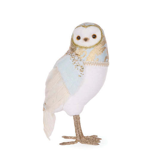 32 CM EXQUISITE BLUE JACQUARD OWL