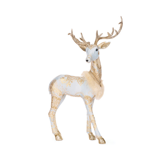 EXQUISITE BLUE JACQUARD STANDING REINDEER