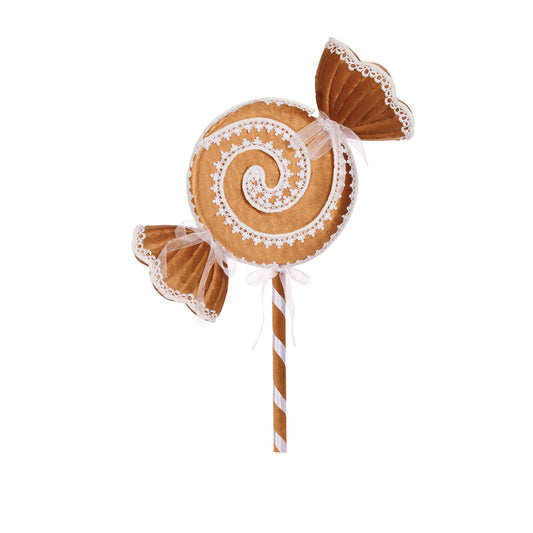 LARGE LACE GINGERBREAD LOLLY PICK