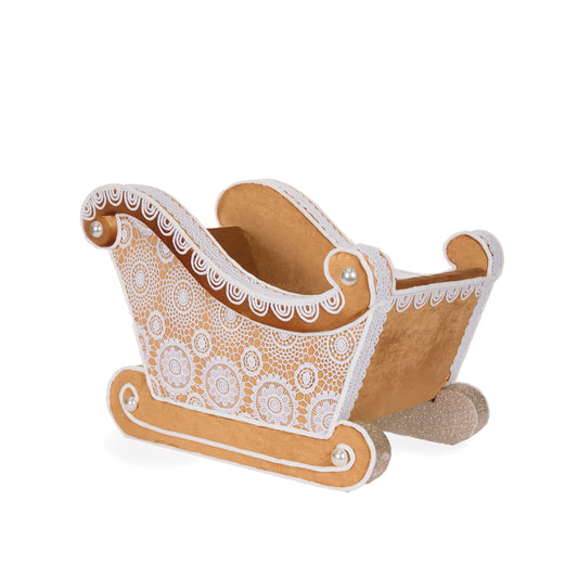65 CM LACE GINGERBREAD SLEIGH