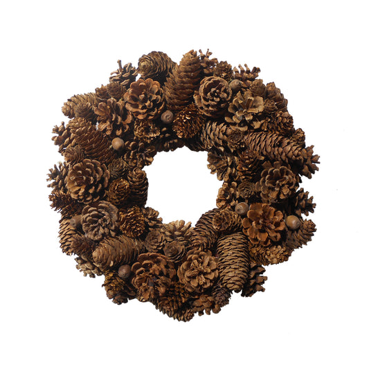 34 CM NATURAL PINECONE WREATH