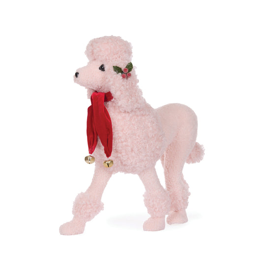 48 CM PINK POODLE WITH SCARF
