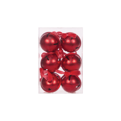 6pk Hanging Red Bells