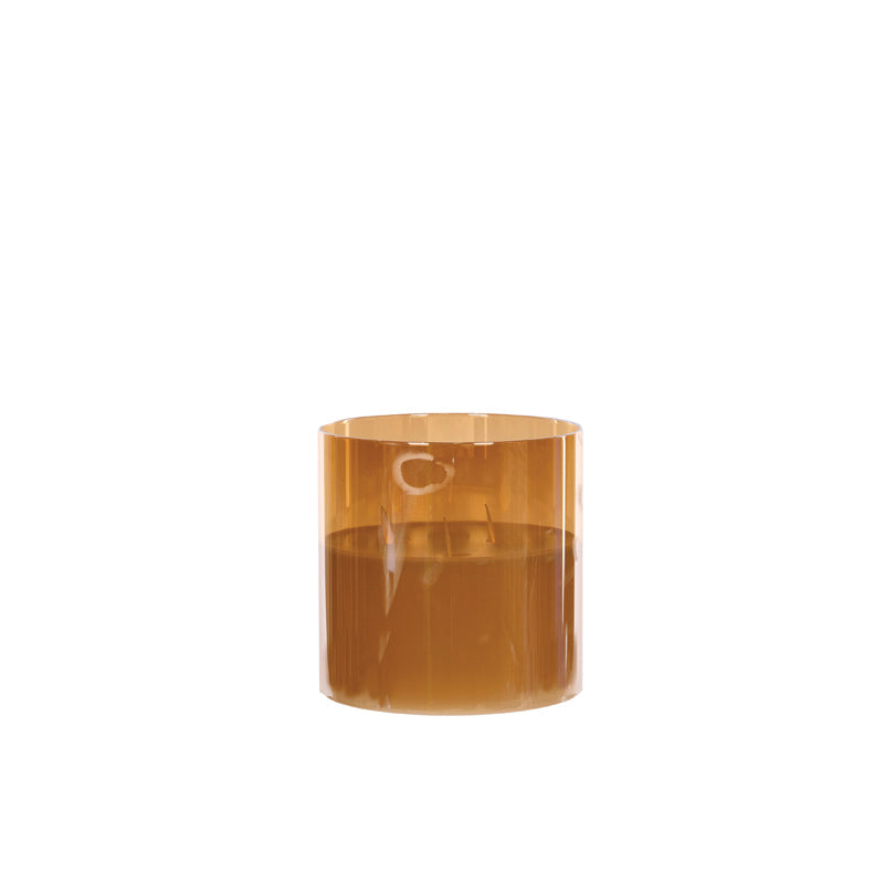 Small Amber Tri-Flame Candle