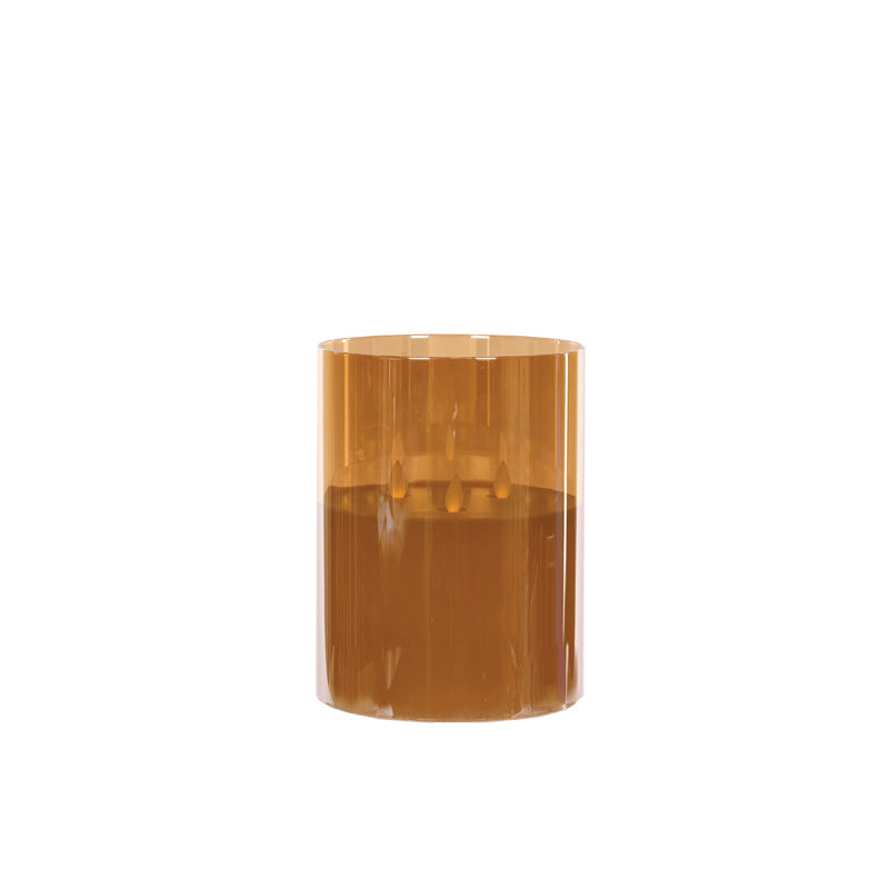 Medium Amber Tri-Flame Candle