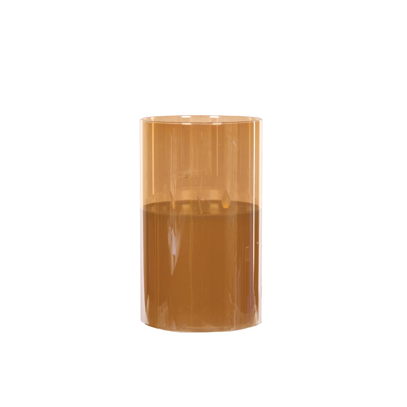 Large Amber Tri-Flame Candle
