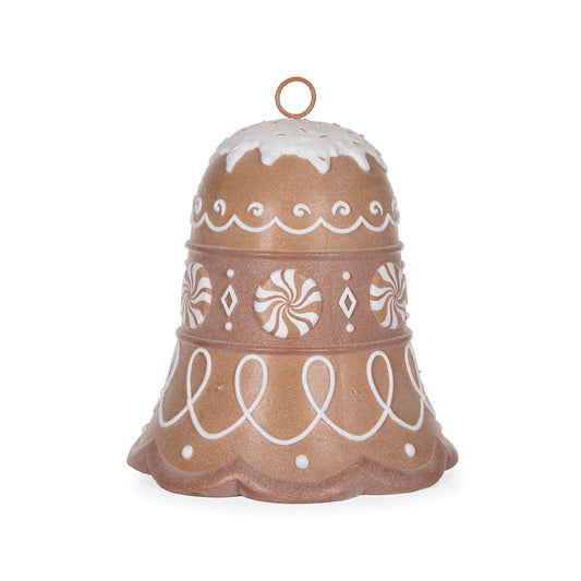 LED PIPED GINGERBREAD BELL DECOR