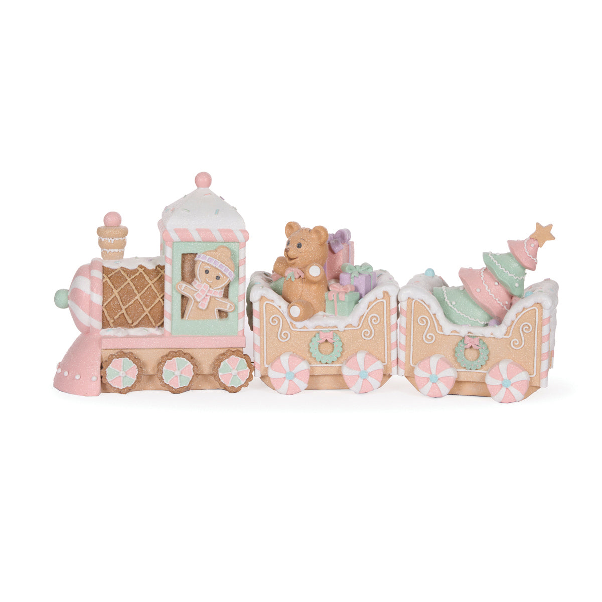 62 CM PIPED PASTEL GINGERBREAD TRAIN