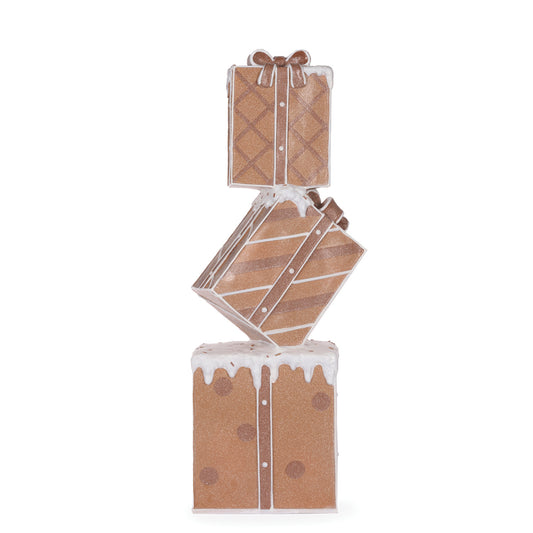 88 CM PIPED GINGERBREAD PRESENT STACK