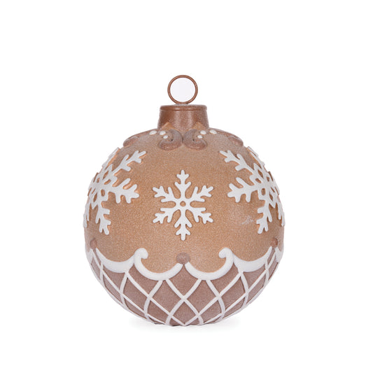 PIPED GINGERBREAD SNOWFLAKE BAUBLE