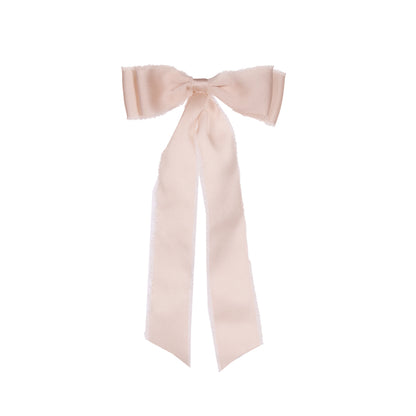 6 PK CHAMPAGNE RAW SATIN BOWS