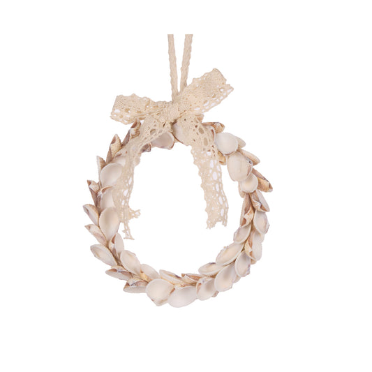 12 CM DELICATE SHELL WREATH WITH BOW