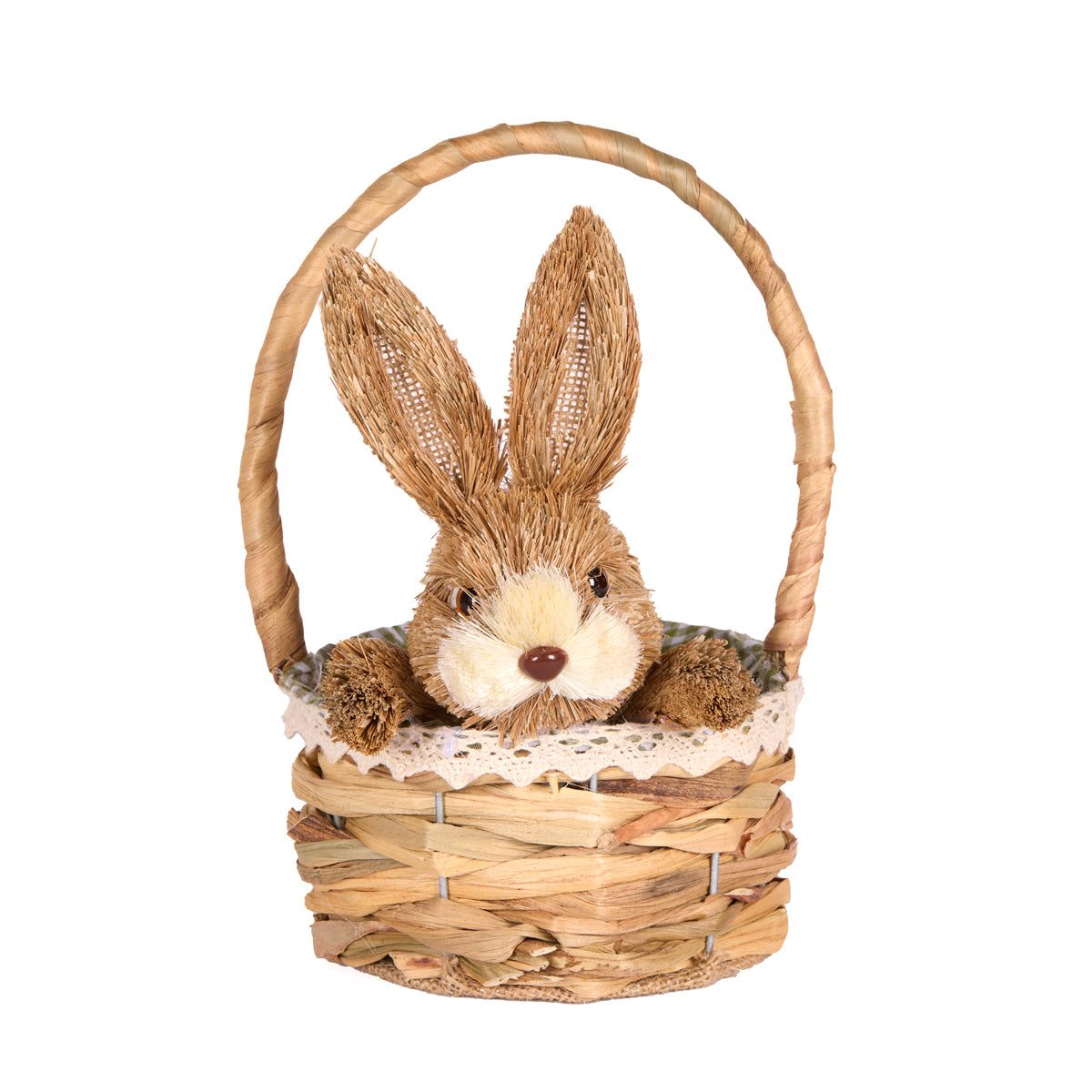 MEDIUM GREEN BUNNY BASKET