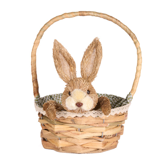 LARGE GREEN BUNNY BASKET