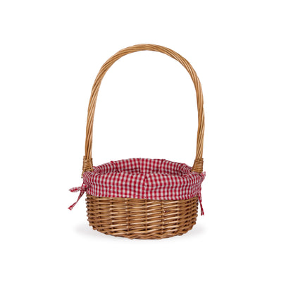 MEDIUM RED CHECKED BASKET