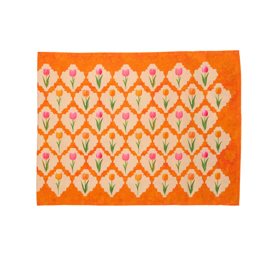 TULIP TANGO COTTON TABLE RUNNER