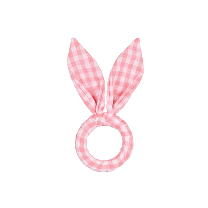 PINK CHECK NAPKIN RING