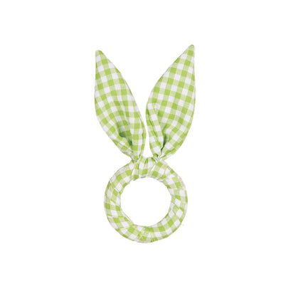 GREEN CHECK NAPKIN RING