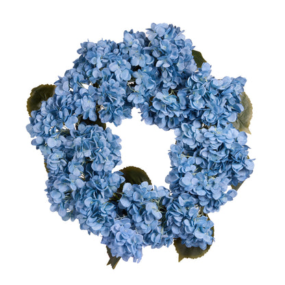 LUXE BLUE HYDRANGA WREATH