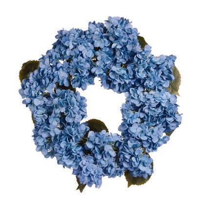 LUXE BLUE HYDRANGEA WREATH