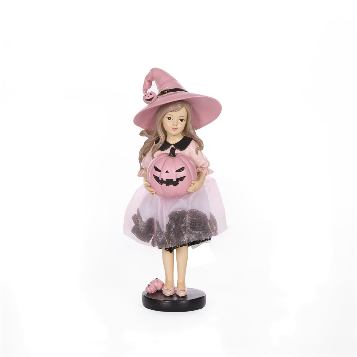 WITCH WITH PUMPKIN PINK