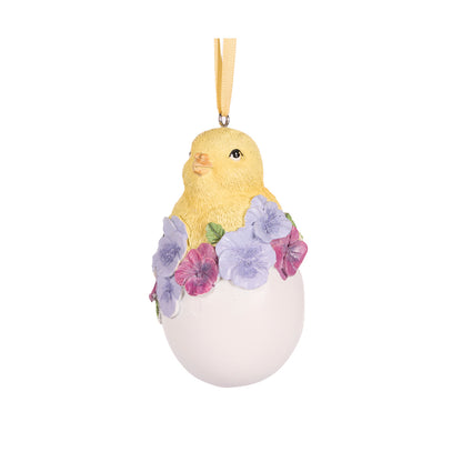 HANGING CHICK IN PANSY EGG