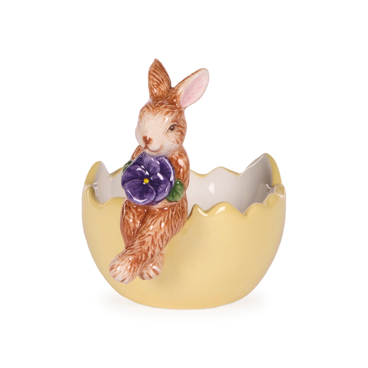 YELLOW PANSY BUNNY EGG CUP