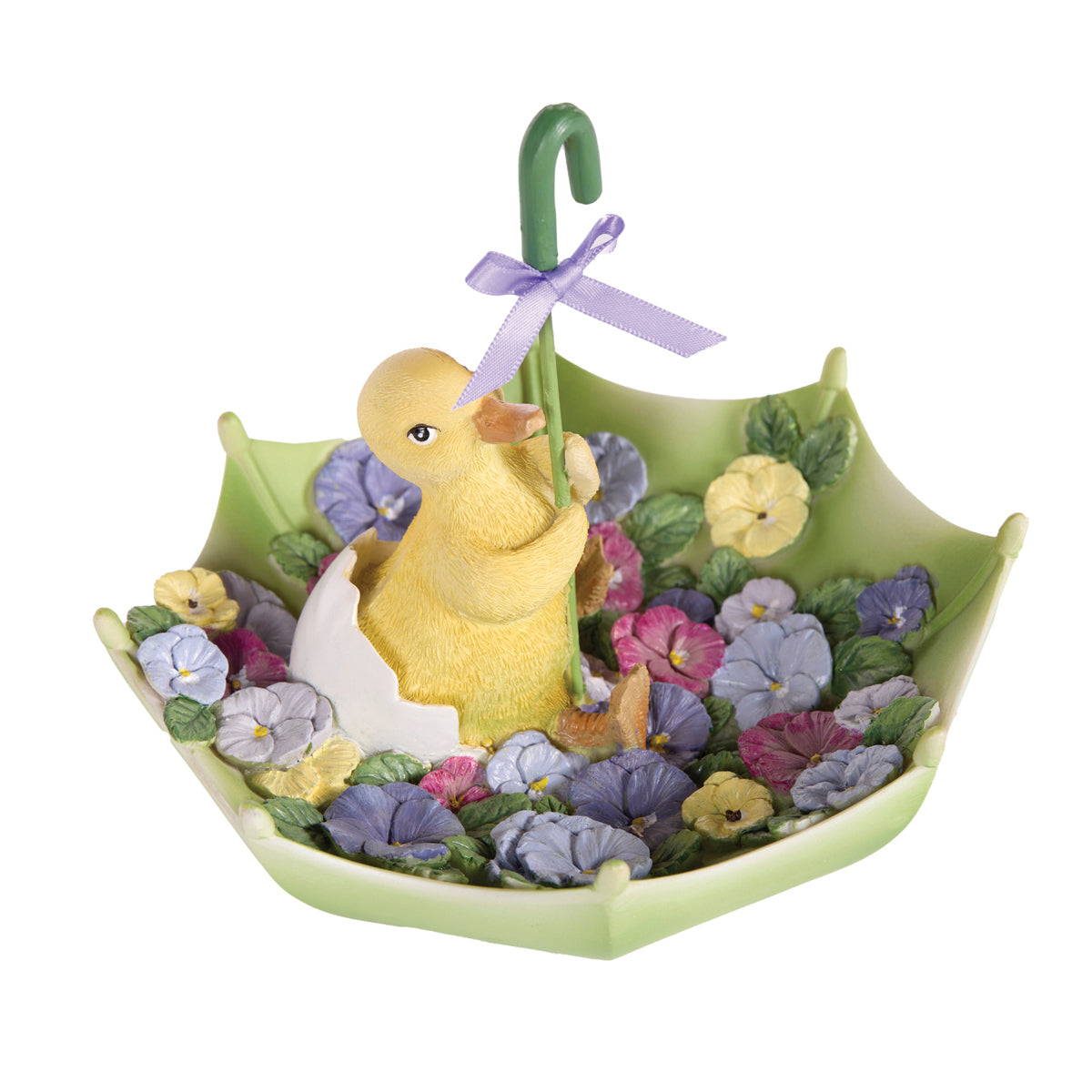 MR DUCK IN PANSY UMBRELLA