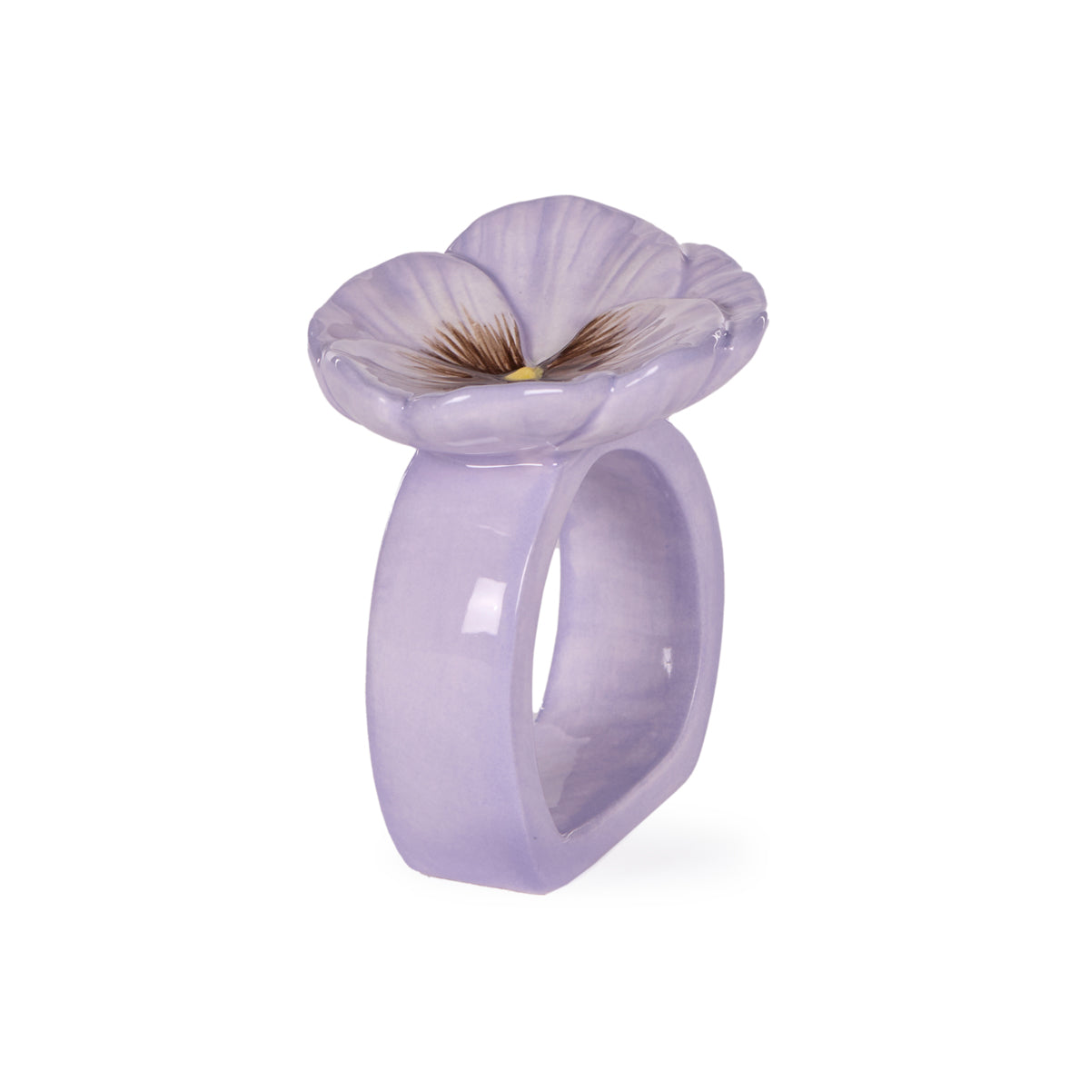 LIGHT PURPLE PANSY NAPKIN RING