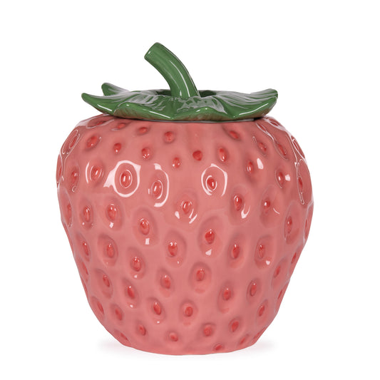 PINK STRAWBERRY COOKIE JAR