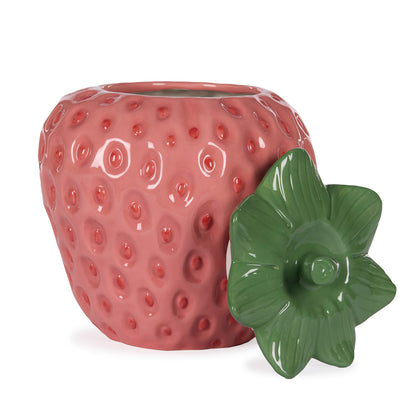 PINK STRAWBERRY COOKIE JAR