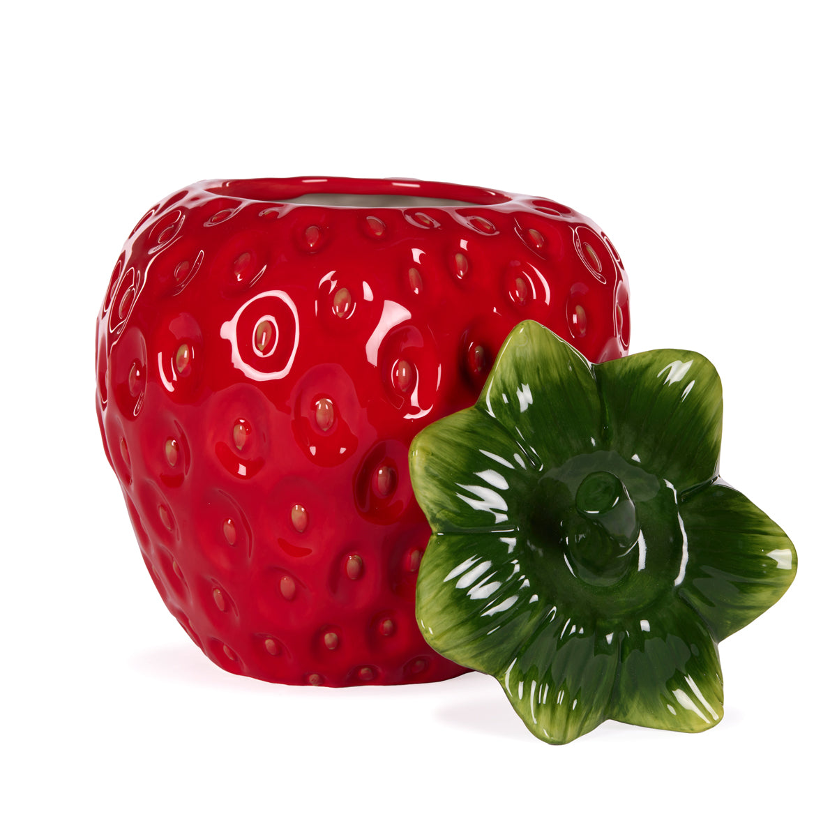 RED STRAWBERRY COOKIE JAR