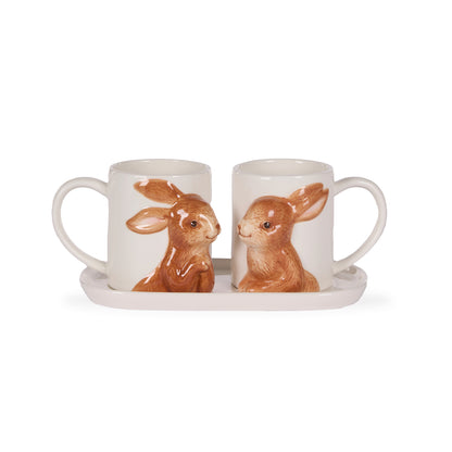 CERAMIC BUNNIES MUG SET