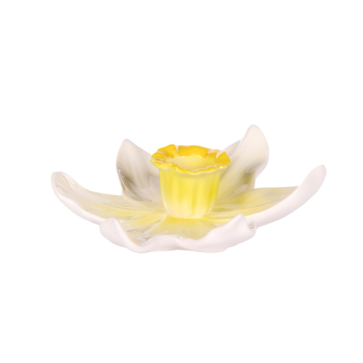 SET/2 DAFFODIL CANDLE HOLDERS