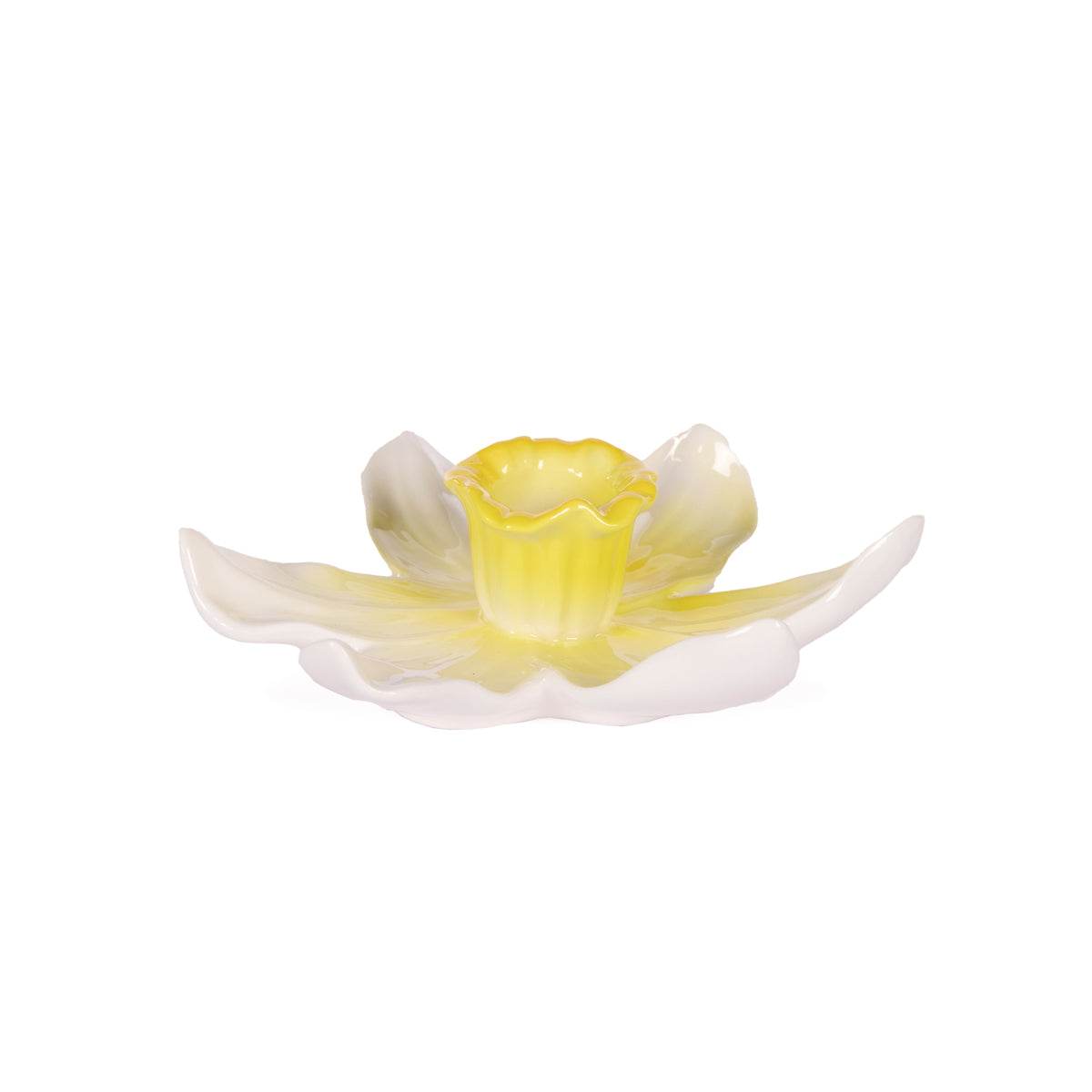 SET/2 DAFFODIL CANDLE HOLDERS